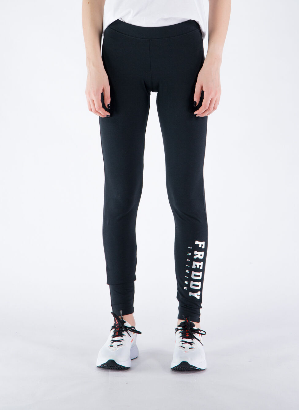 FREDDY LEGGINGS SPORTIVI IN JERSEY Grigio, Nero Donna | Sport85