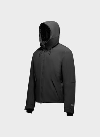 GIUBBOTTO FULL ZIP CON CAPPUCCIO, 90 BLK, small