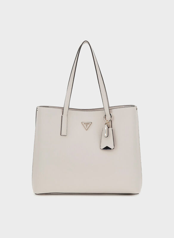BORSA MERIDIAN CON LOGO SHOPPER, IVO AVORIO, medium