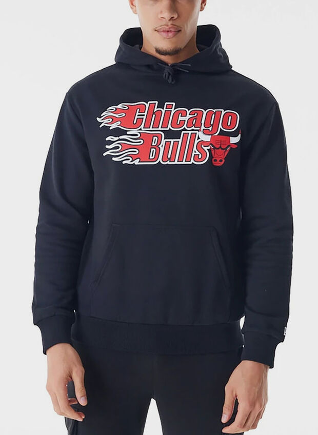 FELPA HOODIE OVERSIZE CHICAGO BULLS, BLKRED, large
