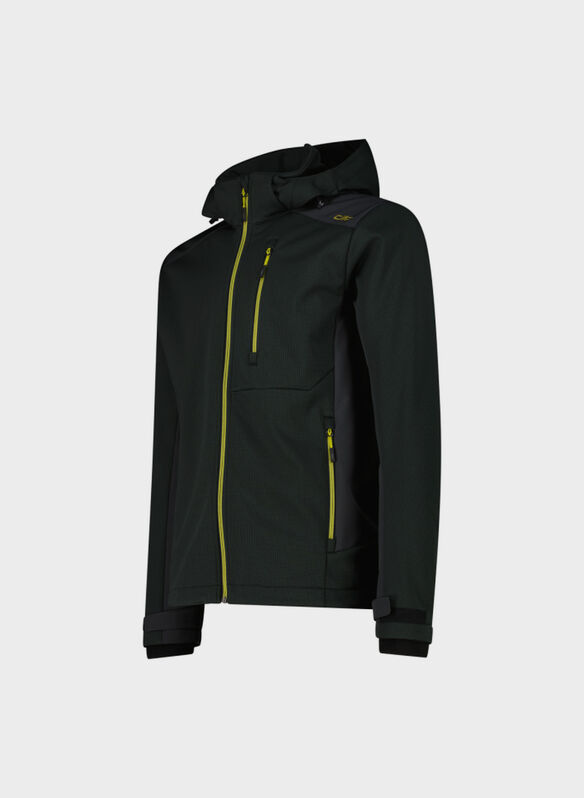 JACKET SOFTSHELL JAQUARD, F969 BLKPINE, medium