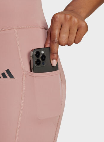 LEGGINGS OPTIME 3-STRIPES, ROSE, small