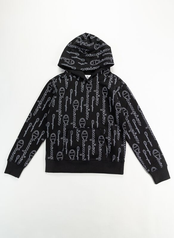 FELPA CON CAPPUCIO AMERICAN CLASSIC RAGAZZA, KL001BLK, medium