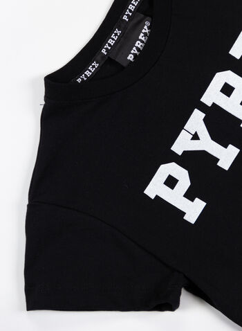 T-SHIRT LOGO GLITTER BAMBINA, 110BLK, small