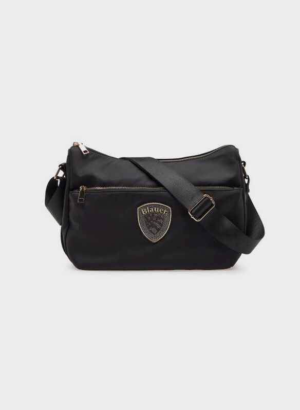 BORSA TRACOLLA IN NYLON TECNICO POE01, BLK, medium