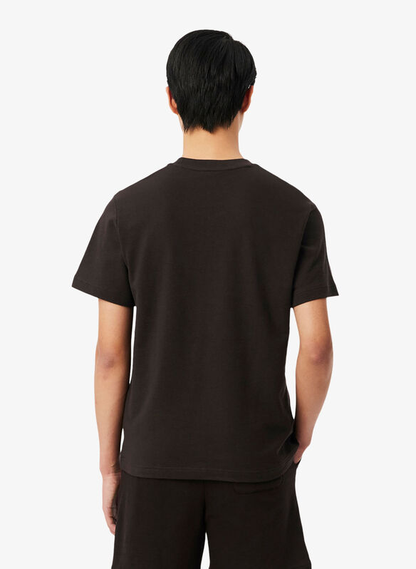 T-SHIRT IN JERSEY TESTURIZZATA, 3LA MARRONE, medium