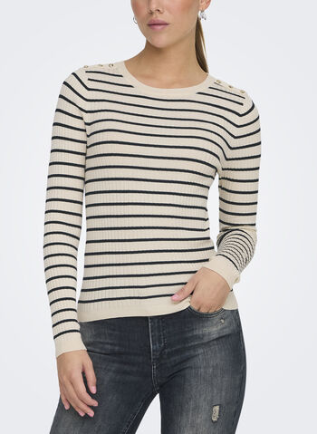 MAGLIONE MILA STRIPE, BIRCH, small