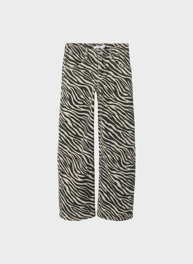 PANTALONE ROSE ANIMALIER RAGAZZA, CEMENT ZEBRA, large