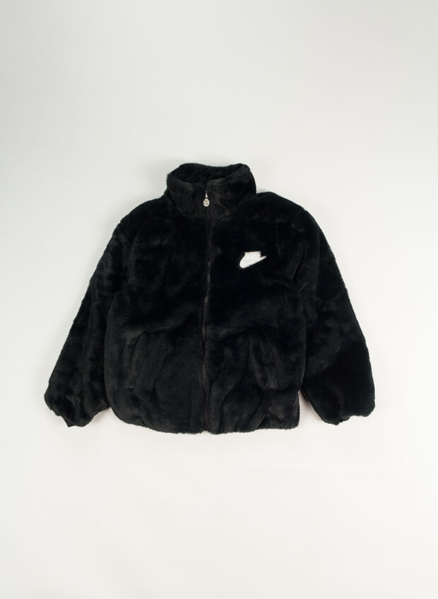 GIACCA SHERPA FULL ZIP BAMBINA, 023 BLK, large