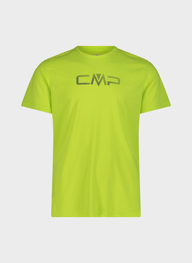 MAGLIA A MANICHE CORTE GIROCOLLO CON LOGO, , large