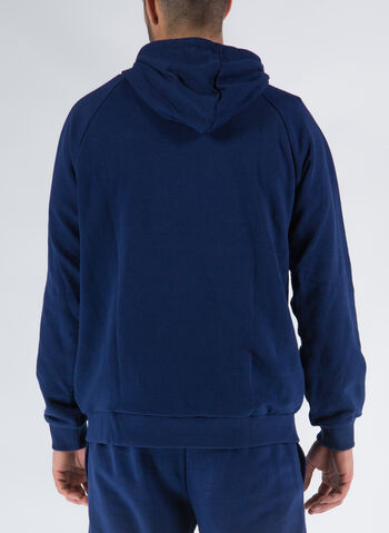 FELPA CON CAPPUCCIO MICRO LOGO RICAMO, 50001 NVY, small