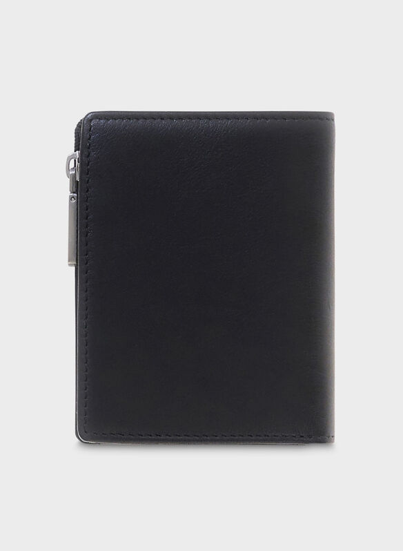 PORTAFOGLIO IN VERA PELLE BERNA, BLA BLK, medium