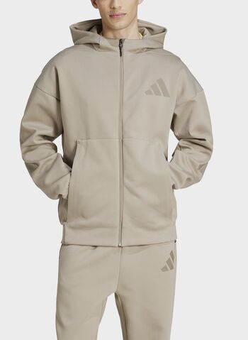 FELPA FULL ZIP ZNE, PUTTY BEIGE, small