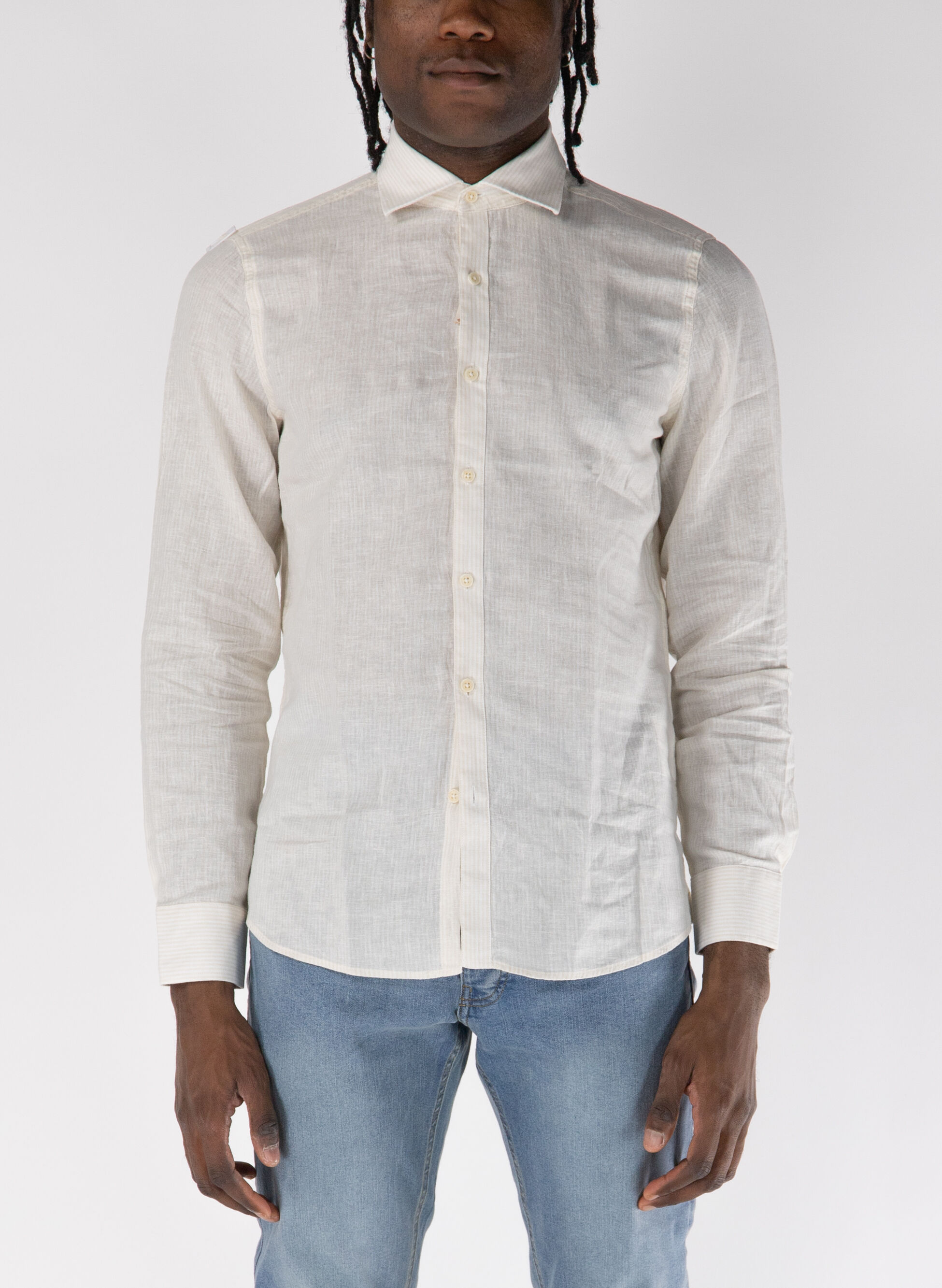 MARKUP CAMICIA LINO RIGATA