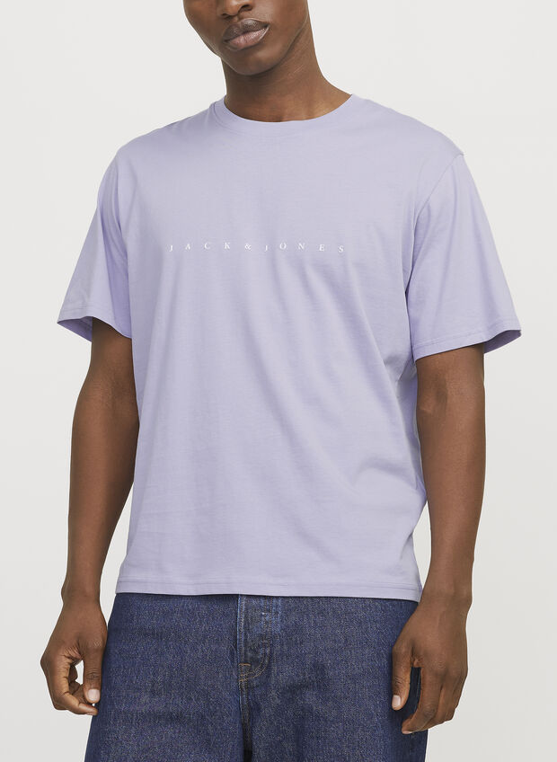 T-SHIRT SHORTSLEEVE LETTERING LOGO, LANGUID LAVENDER, large