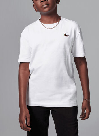 T-SHIRT CON PATCH RAGAZZO, W1X WHT, small