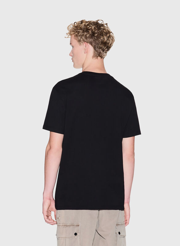 T-SHIRT IN COTONE MANICA CORTA, UC001 BLK, medium