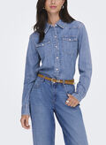 CAMICIA ONLCHARLIZE IN JEANS, MEDIUM BLUE DENIM, thumb