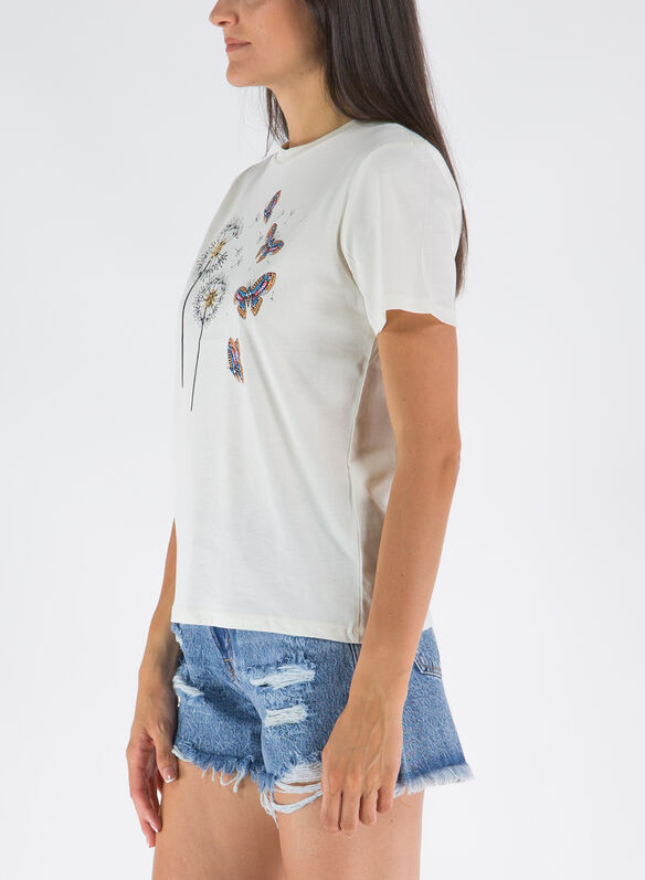 T-SHIRT DANDELION STAMPA, CLOU DANCER, medium