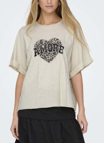T-SHIRT LUCY STAMPA CON CUORE, , small