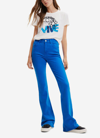 JEANS A ZAMPA D'ELEFANTE, 5020 AZZURRO, small