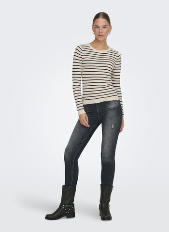 MAGLIONE MILA STRIPE, BIRCH, small