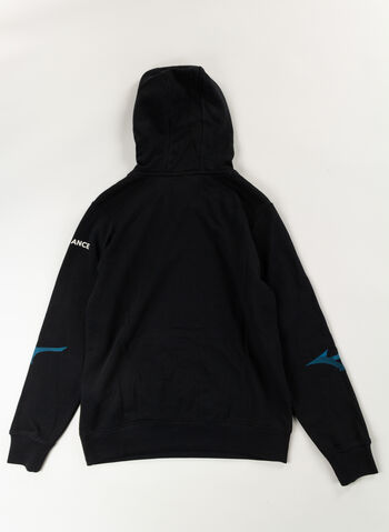 FELPA CON CAPPUCCIO LOGO SS LAZIO 2022-23 RAGAZZO, 09 BLACK, small