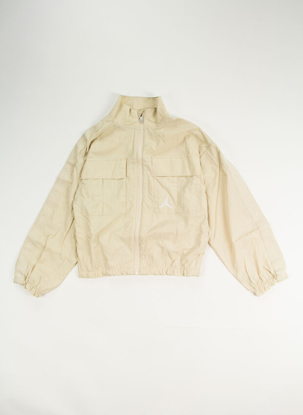 FELPA FULL ZIP JORDAN JUMPMAN RAGAZZA, XAE BEIGE, large