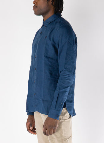 CAMICIA IN LINO, DARK DENIM, small