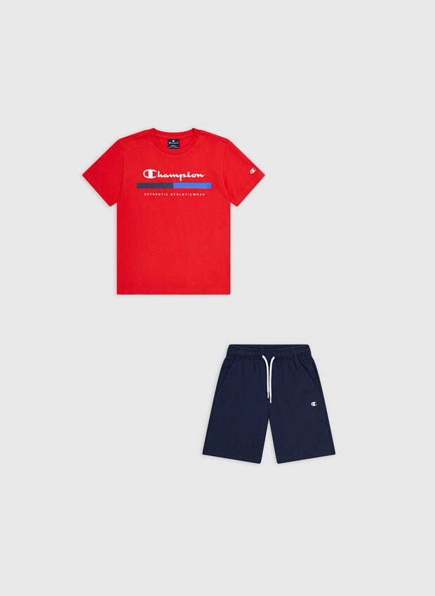 Champion Guida Alle Taglie Costumi CHAMPION COMPLETINO T-SHIRT+ SHORTS  RAGAZZO A475546-129558 Sport85