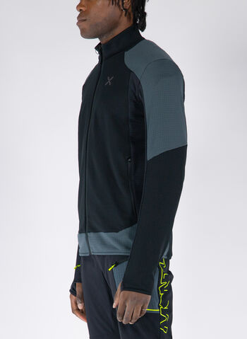 PILE FULL ZIP STRETCH OUTDOOR, 9093 BLKGREY, small