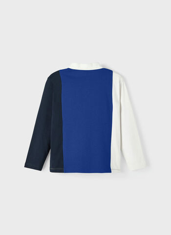 POLO BASIMO BICOLOR RAGAZZO, SURF THE WEB BLUE, small