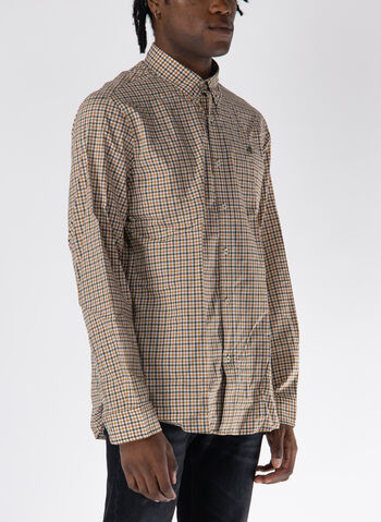 CAMICIA MICRO QUADRI, C68 DARK OLIVE, small