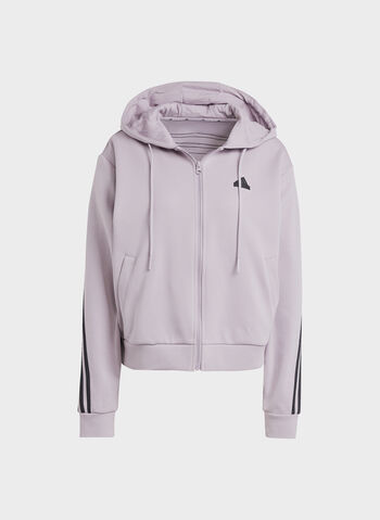 FELPA FULL ZIP 3 STRIPES, ROSE, small