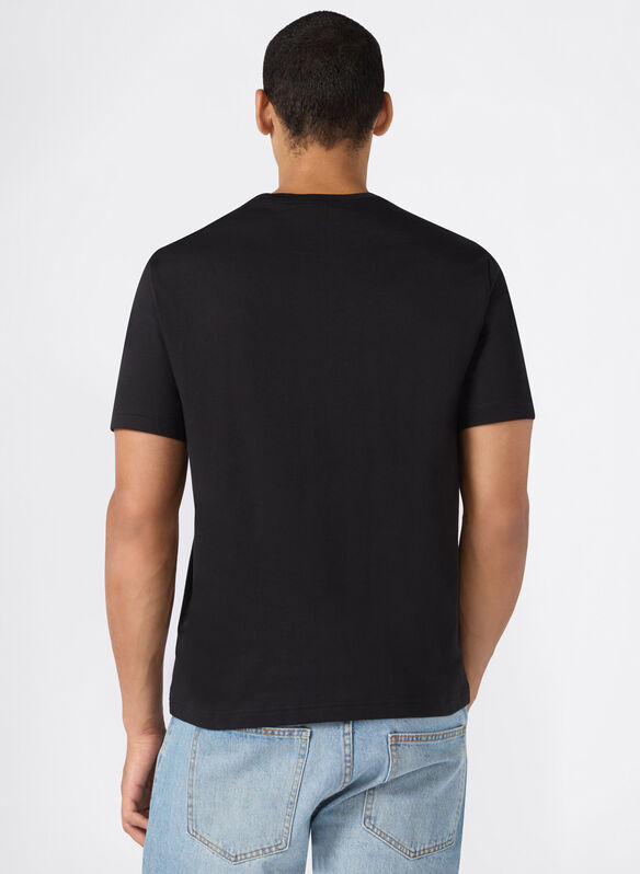 T-SHIRT MODERN MICRO LOGO, KK001 BLK, medium