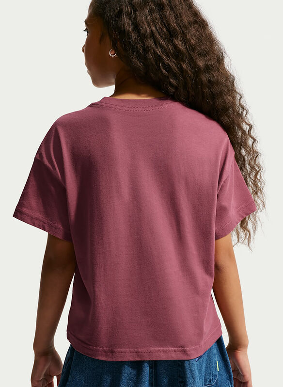 T-SHIRT ESSENTIAL RAGAZZA, 654 PINK SMOKE, medium
