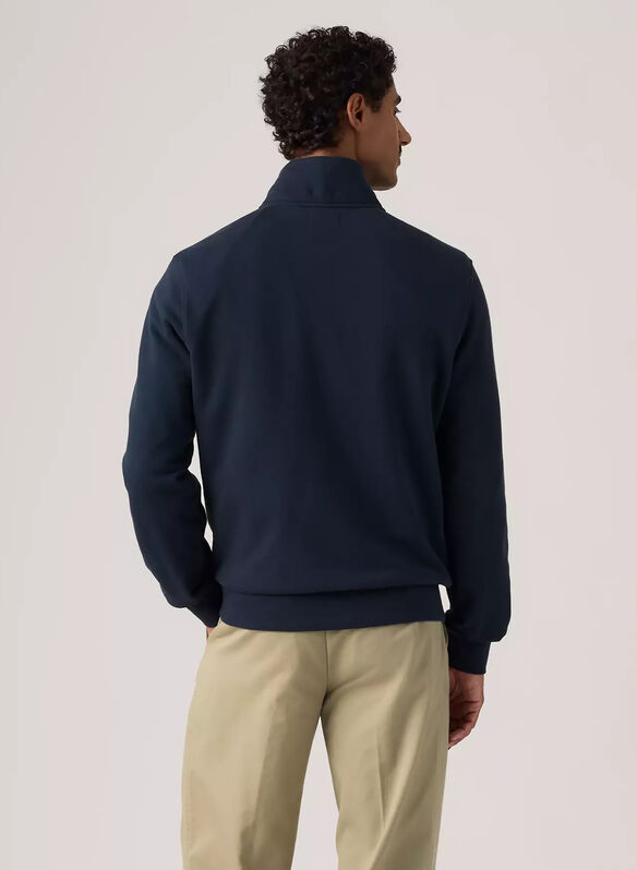 FELPA 1/2 ZIP LOGO TONAL, 0017 NVY, medium