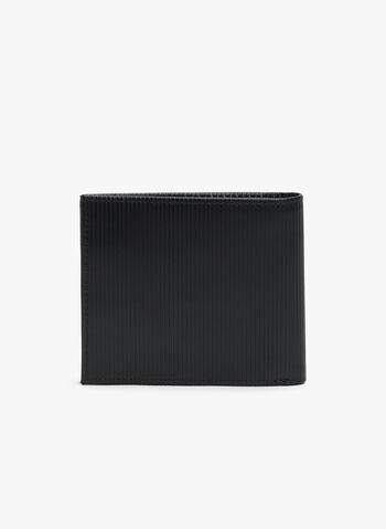 PORTAFOGLIO BIFOLD IN PELLE CON BANDIERINA, BDS BLK, small