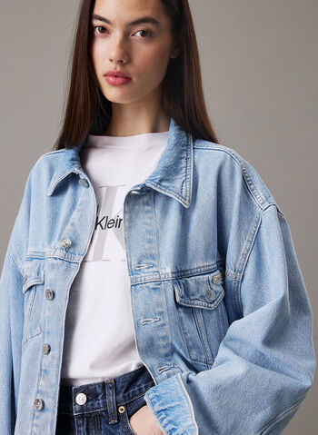 GIUBBOTTO JEANS OVER, 1A4 CHIARO, small