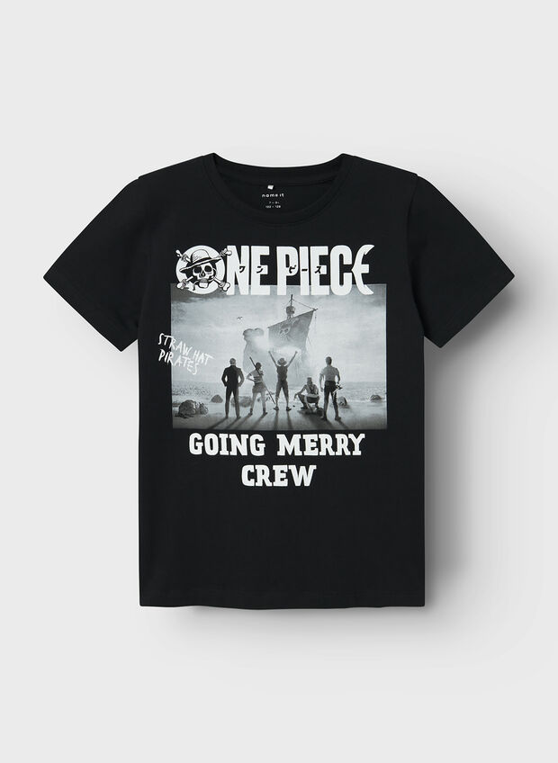 T-SHIRT MANS ONEPIECE RAGAZZO, BLACK, large