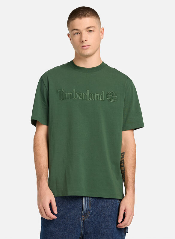 T-SHIRT LOGO RICAMATO, - PINE, medium