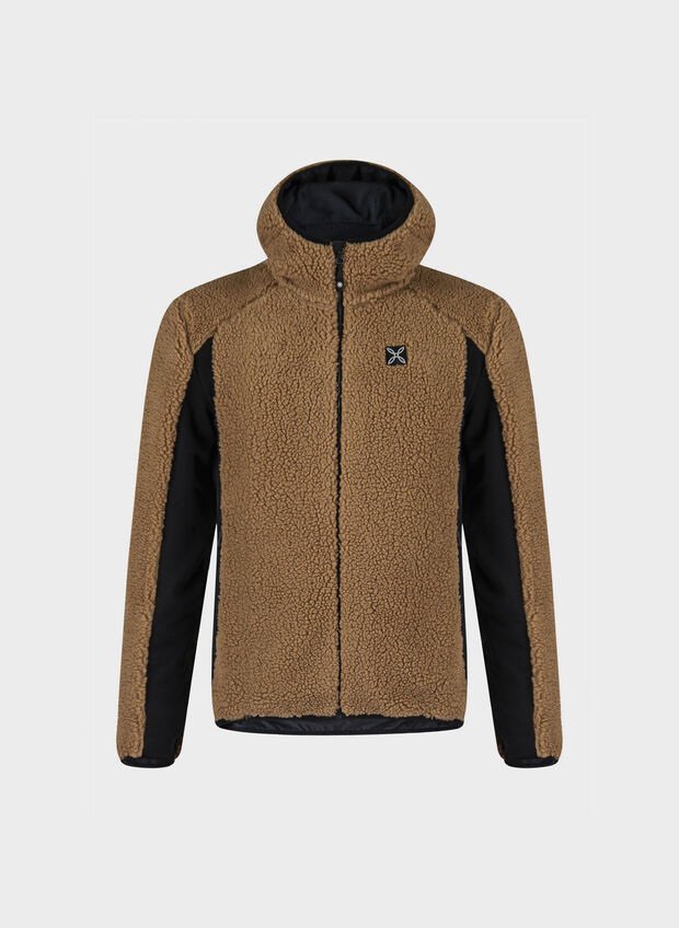 GIUBBOTTO SHERPA OUTDOOR, 140 BROWNBLK, large