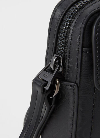 POCHETTE ZIP AROUND CON LOGO UNISEX, 0GK BLK, small
