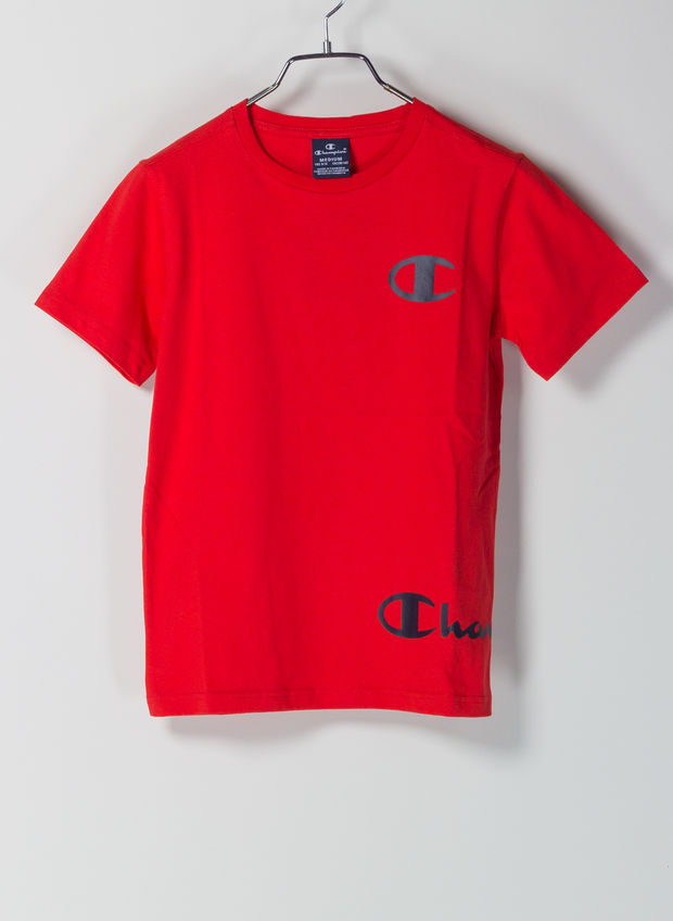 T-SHIRT COLORS LOGO RAGAZZO, RS041RED, large