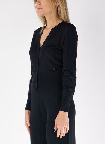 CARDIGAN IN FILO, 0801 BLK, small