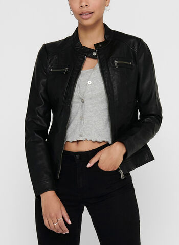 GIUBBOTTO PELLE SINTETICA BANDIT, , small