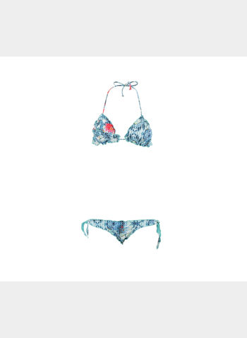 BIKINI TRIS DONNA, VERDEACQUASIMMETRICO, small