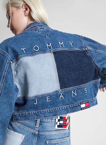 GIACCA JEANS CROP, 1A5 DENIM, small