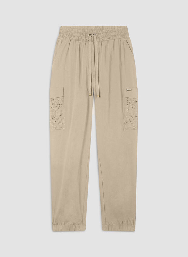 PANTALONE SLOUNGE CARGO, Z80 SABBIA, large