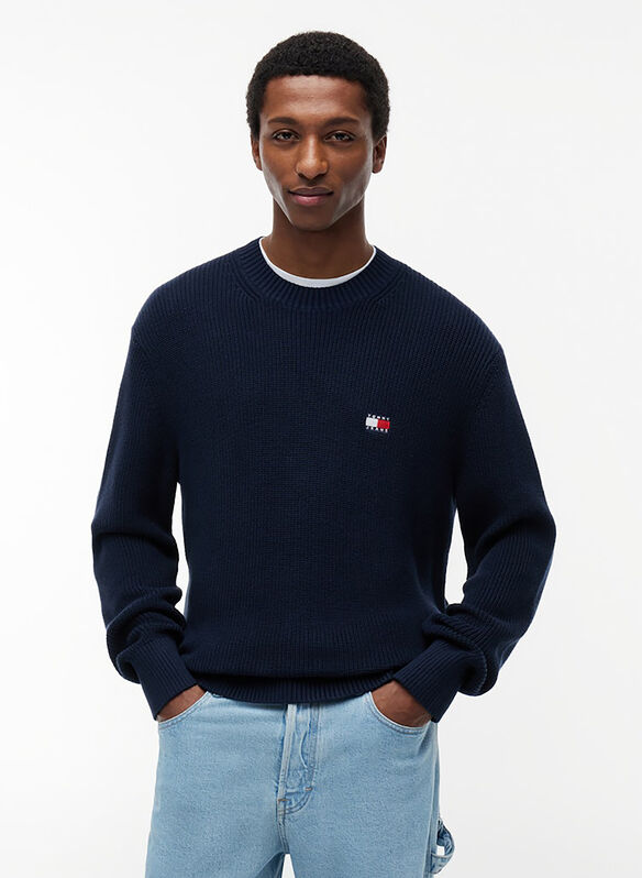 MAGLIONE GIROCOLLO KNIT JUMPER, 0GY NVY, medium